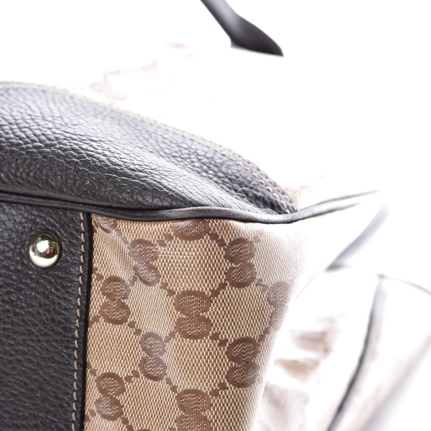 Crystal Monogram Large Princy Tote Dark Brown