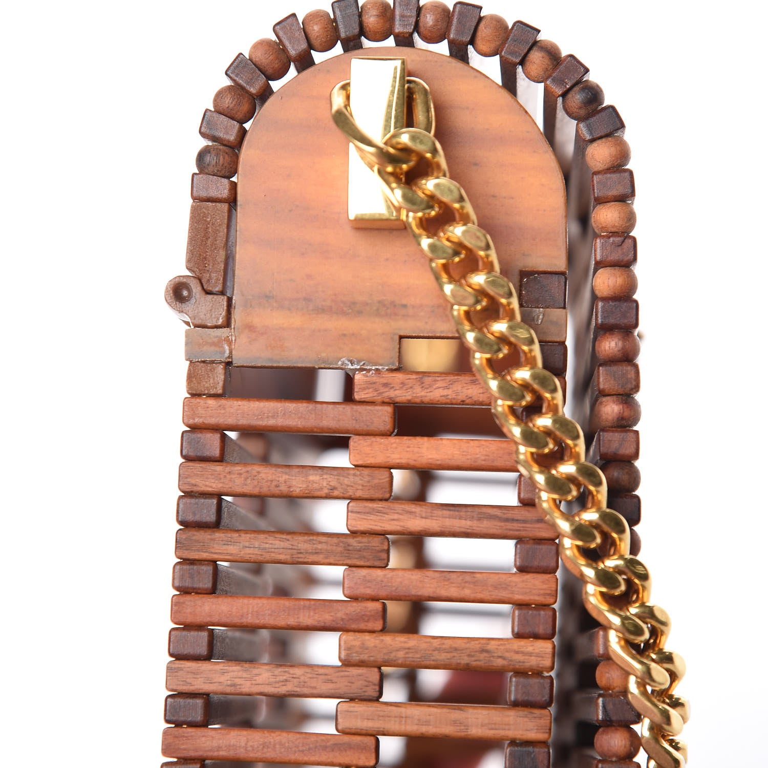 Saint Laurent Wood Small Monogram Kate Box Bag Brown 14 of 15