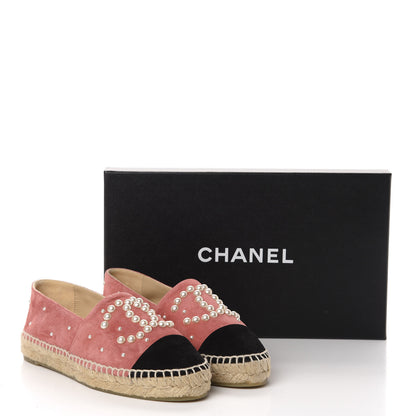 Chanel Suede Pearl CC Espadrilles 36 Pink 13 of 13