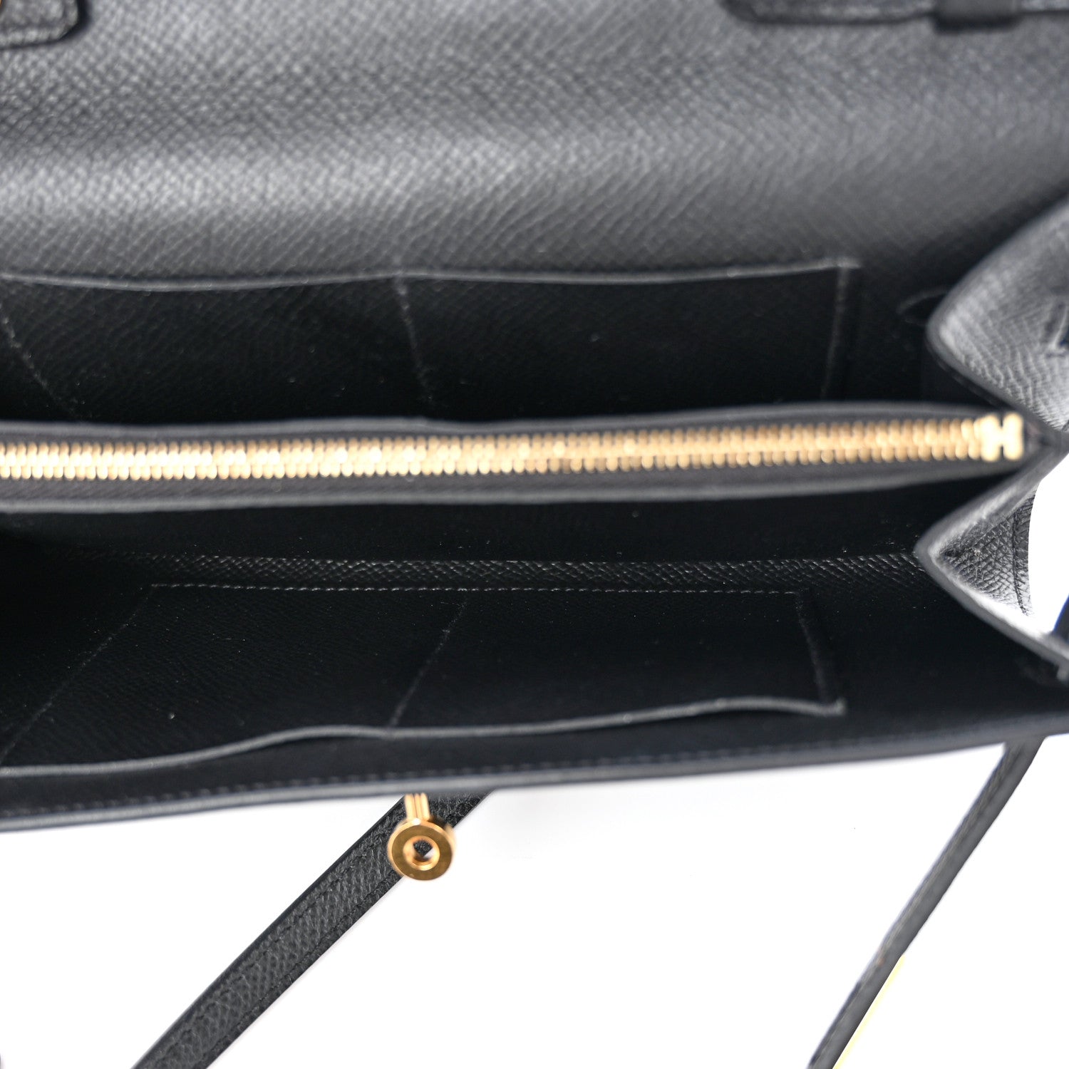 Hermes Epsom Kelly Wallet To Go Black 5 of 14