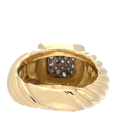 David Yurman 18K Yellow Gold Diamond Noblesse Ring 54 7 3 of 4