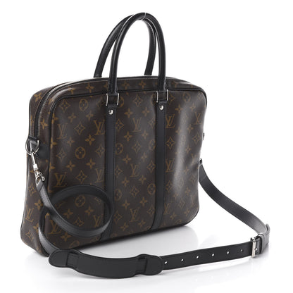 Louis Vuitton Monogram Macassar Porte-Documents Voyage PM 2 of 8