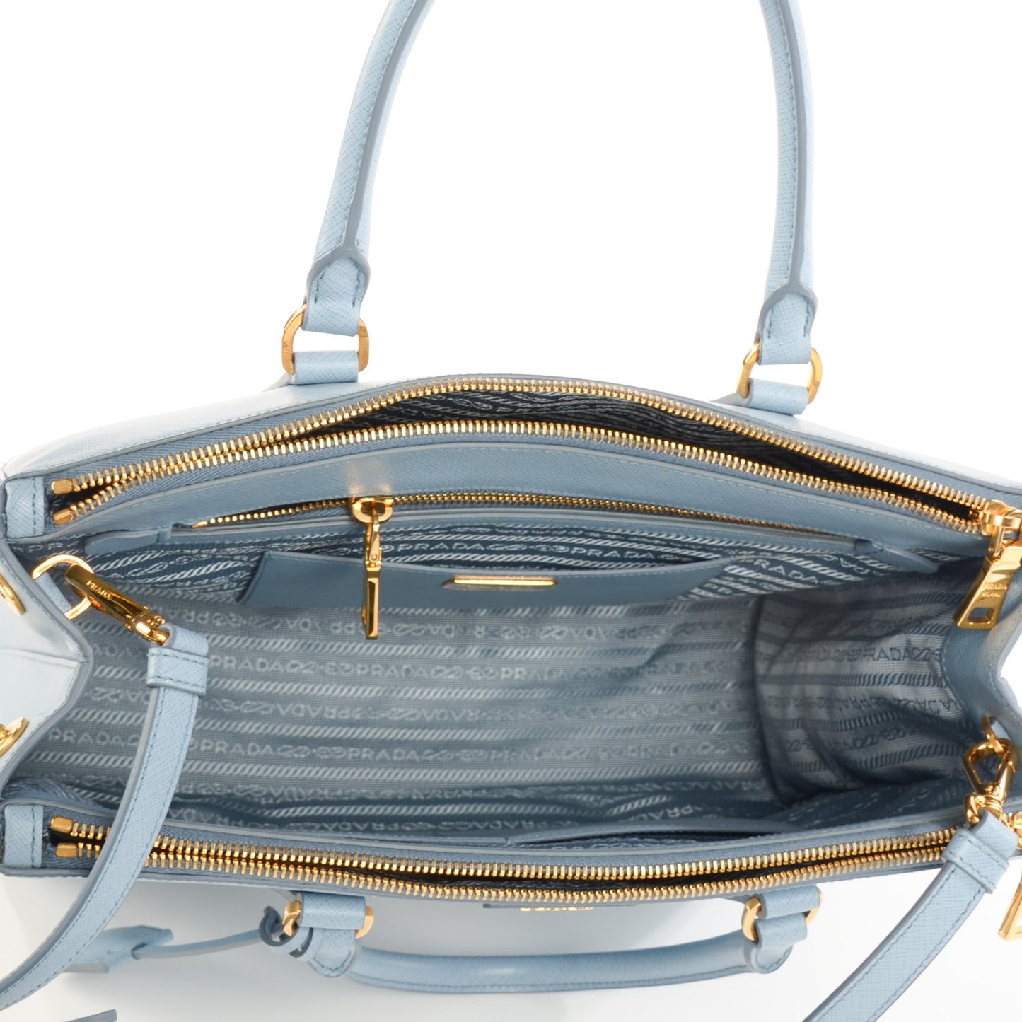 Saffiano Medium Galleria Double Zip Tote Astrale