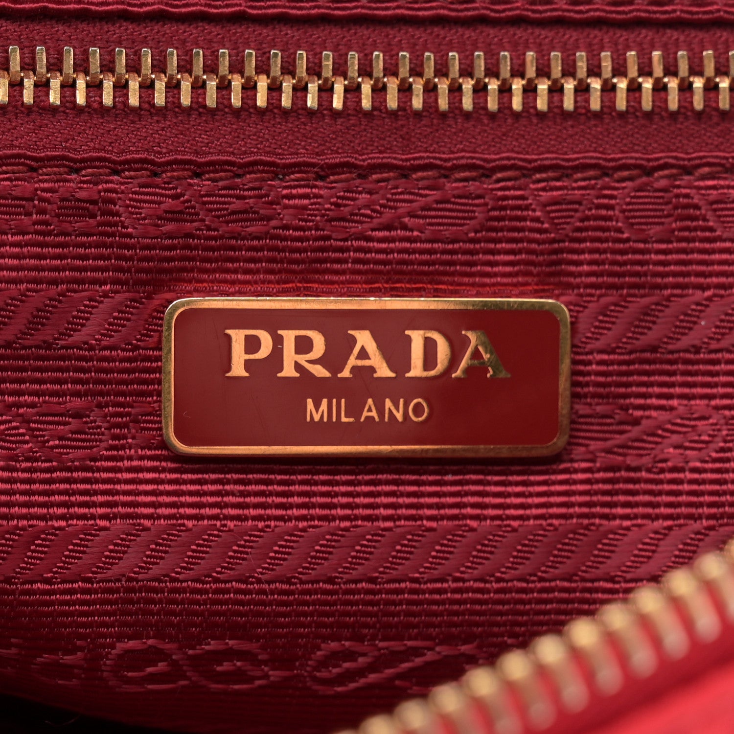 Prada Tessuto Nylon Saffiano Crossbody Bag Rosso 6 of 13