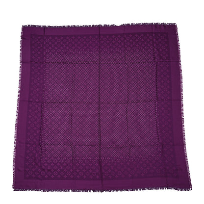 Louis Vuitton Silk Wool Monogram Polka Dot Shawl Cassis 1 of 3