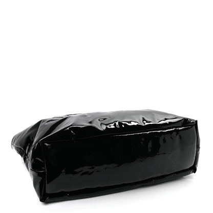 Saint Laurent Patent Wide Puffer Maxi Tote Black 5 of 16