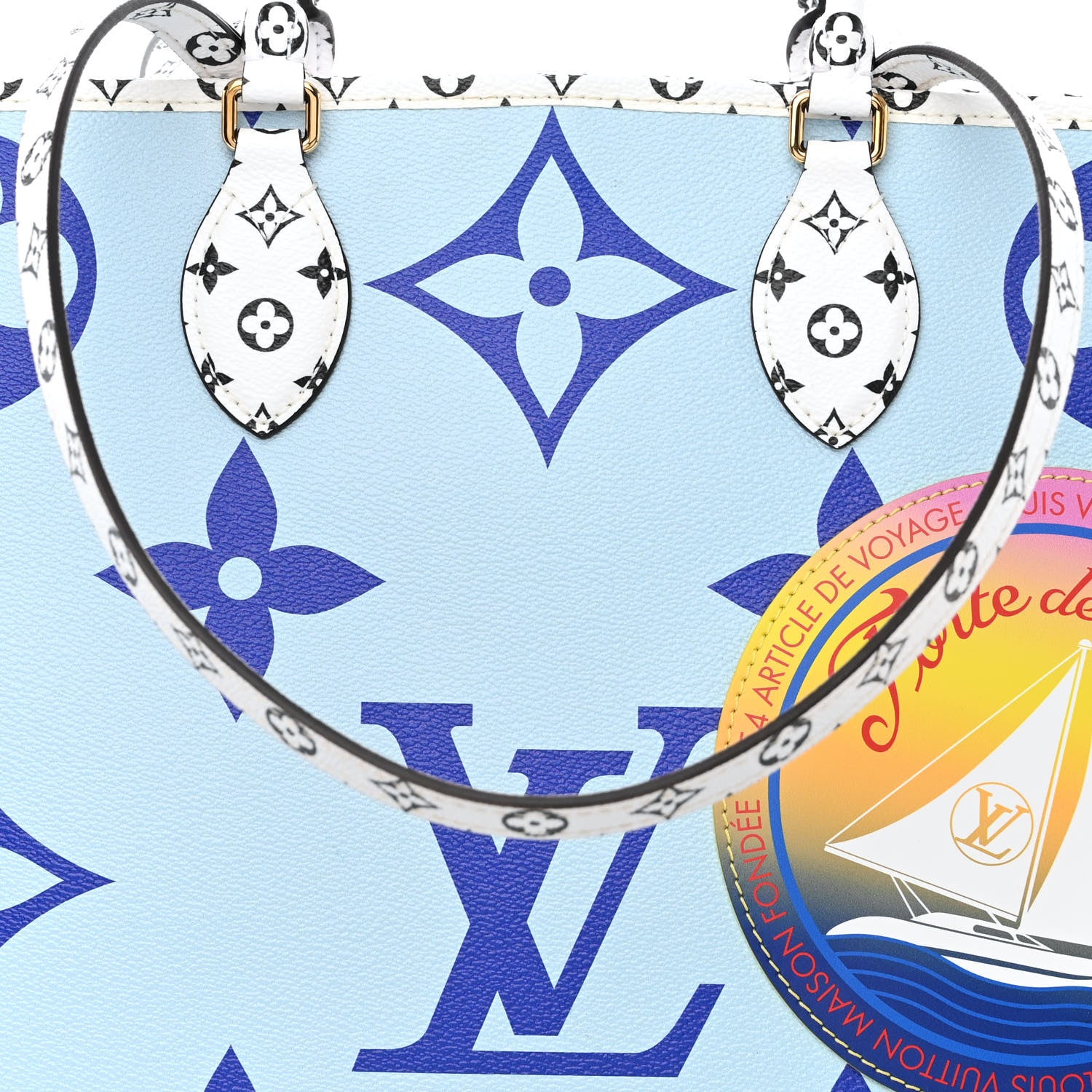 Louis Vuitton Monogram Giant Forte Dei Marmi Onthego Blue 8 of 13