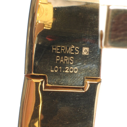 Hermes Stainless Steel Lizard 19mm Loquet Quartz Watch Noir 7 of 7