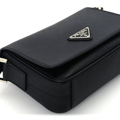 Prada Saffiano Shoulder Bag Black 7 of 8