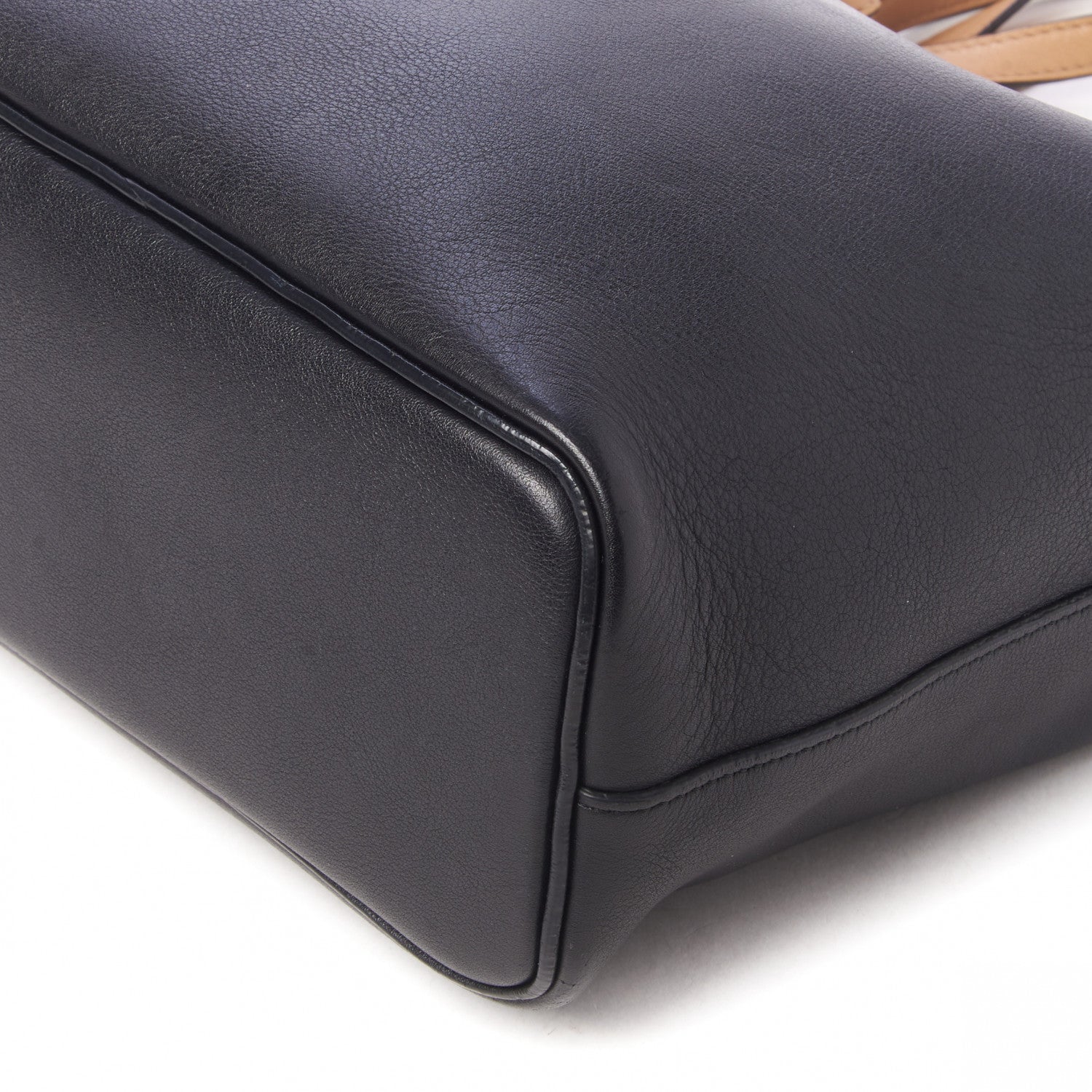 Celine Lambskin Small Soft Cube Satchel Black Tan 4 of 8