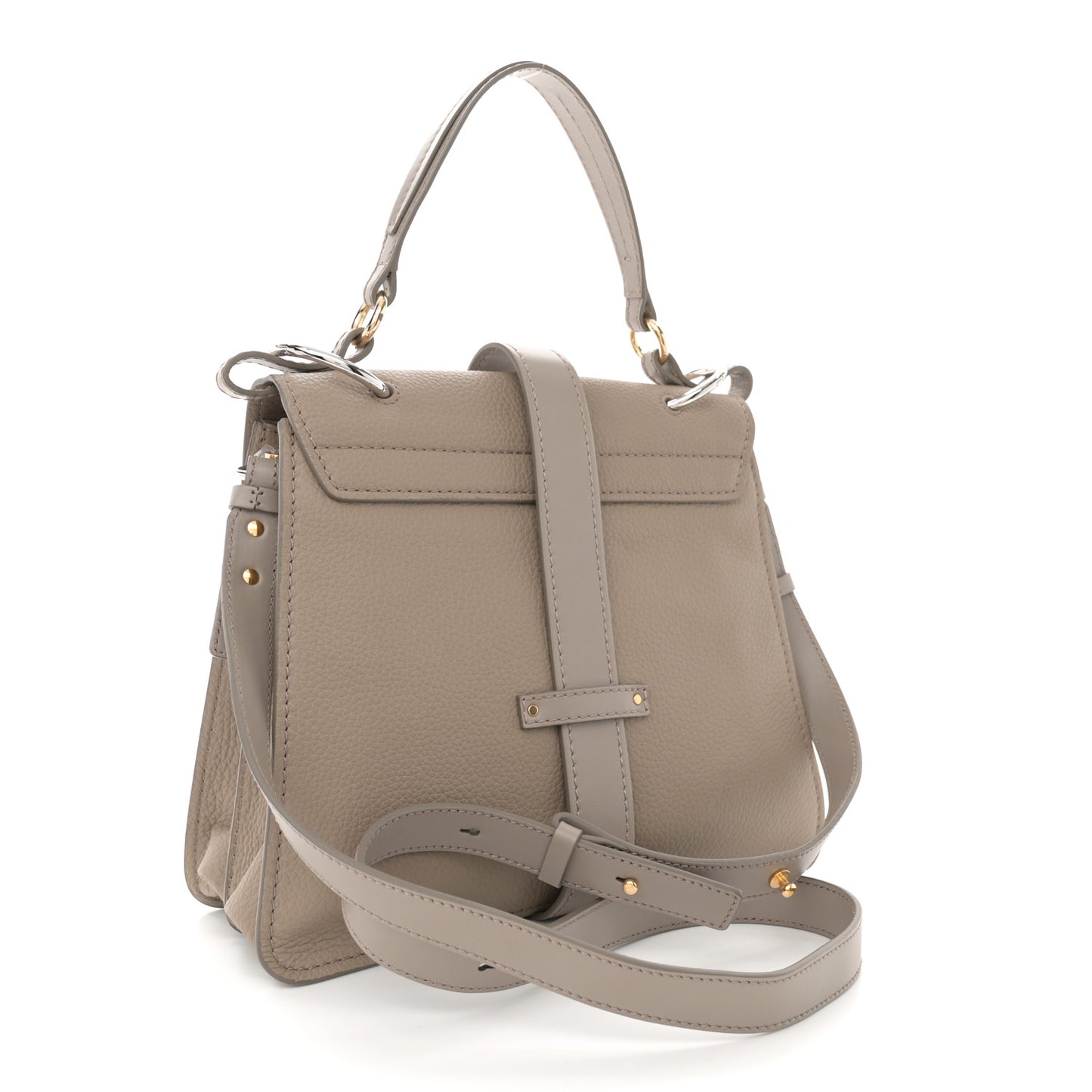 Grained Calfskin Medium Aby Day Shoulder Bag Motty Grey