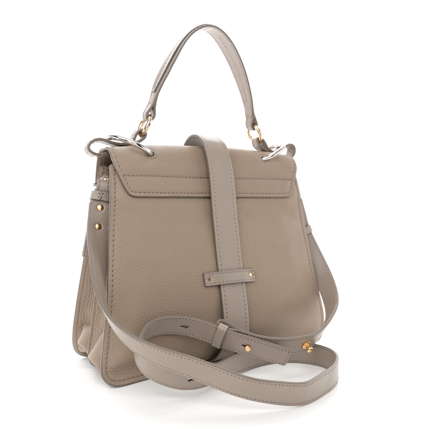 Chloe Grained Calfskin Medium Aby Day Shoulder Bag Motty Grey 3 of 12