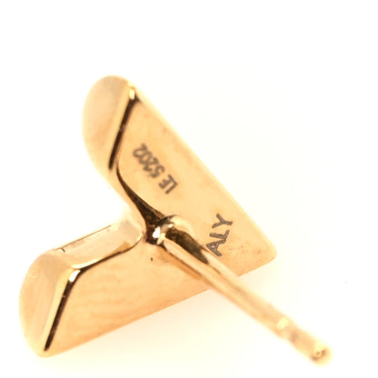 Louis Vuitton Brass Essential V Stud Earrings Gold 4 of 4