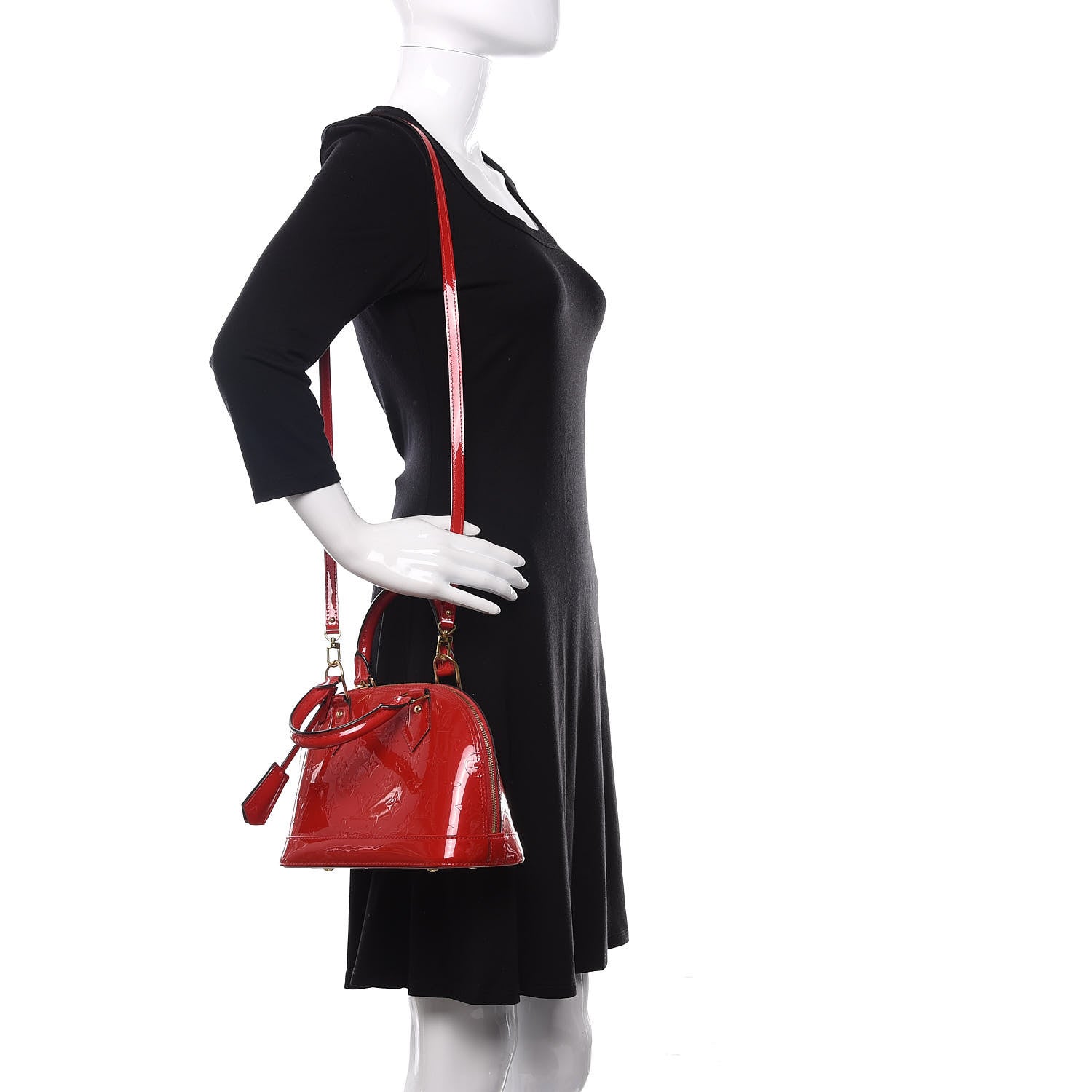 Louis Vuitton Vernis Alma BB Cherry 2 of 12