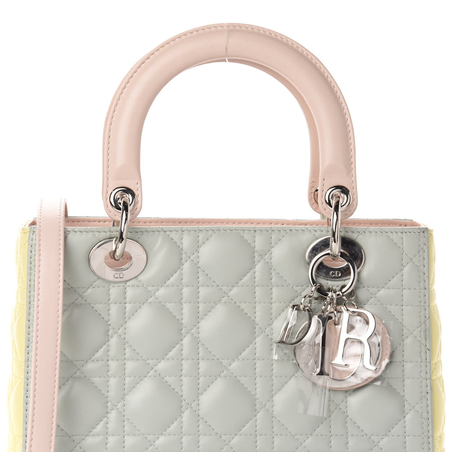 Lambskin Cannage Medium Tri-Color Lady Dior Multicolor
