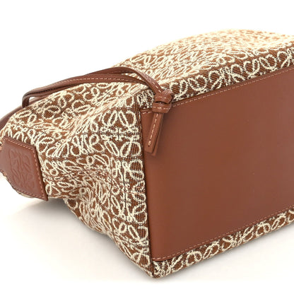 Loewe Jacquard Anagram Calfskin Small Cubi Bag Tan Pecan 7 of 8