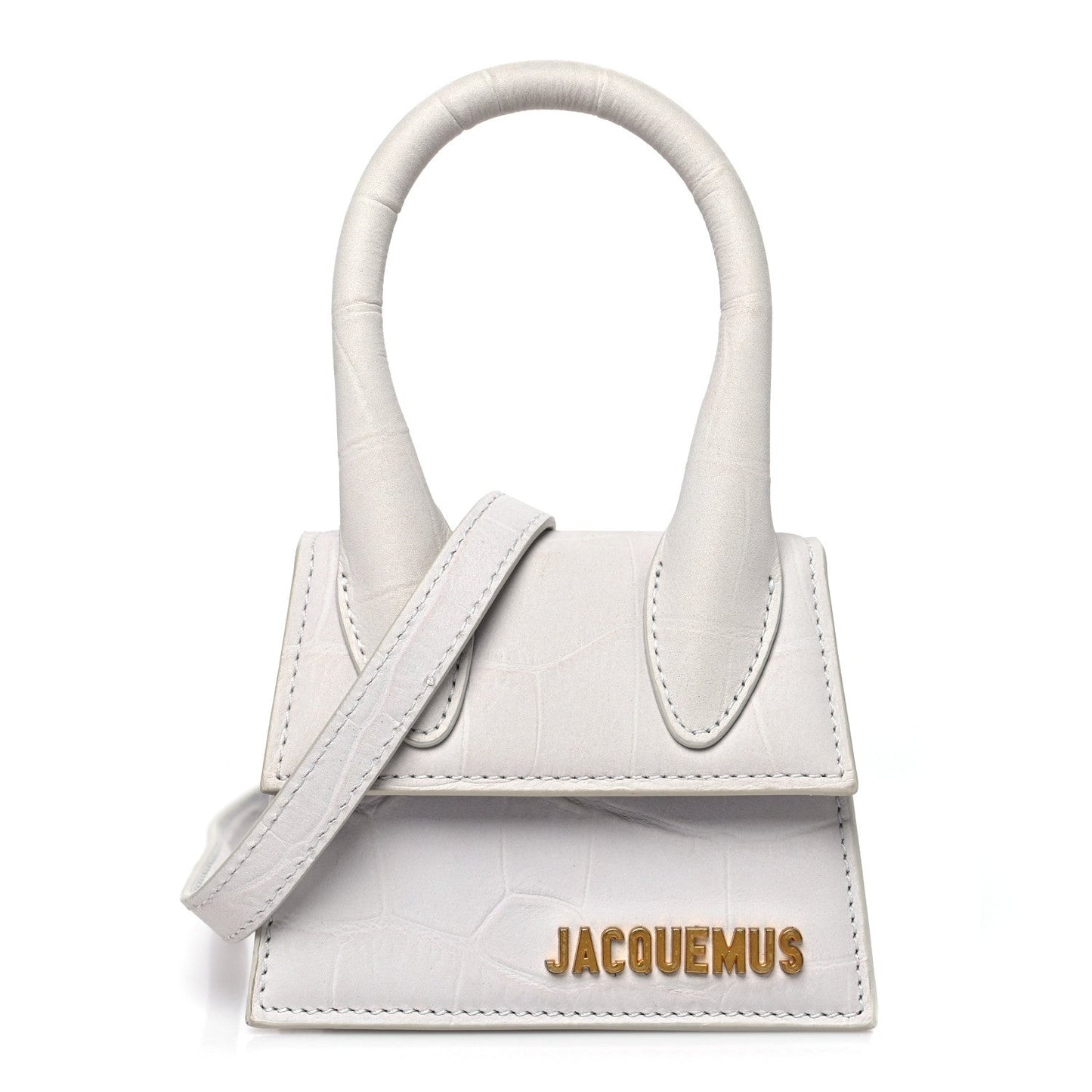 Suede Crocodile Embossed Le Chiquito Grey