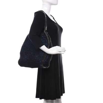 Stella McCartney Tweed Small Falabella Fold Over Tote Royal Blue 2 of 9