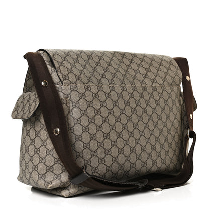 Gucci GG Plus Monogram Messenger Diaper Bag Dark Brown 3 of 15