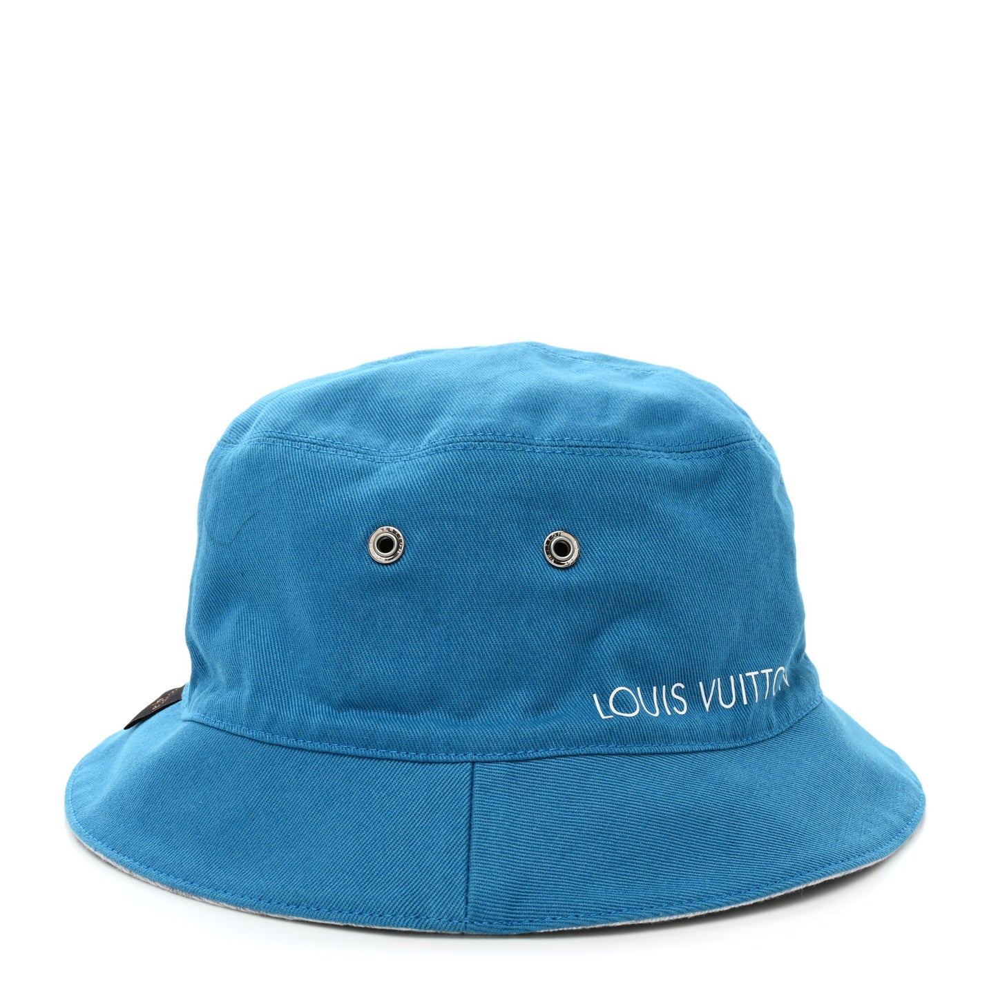 Monogram Denim Transformable Bob Bucket Hat 60 White Blue