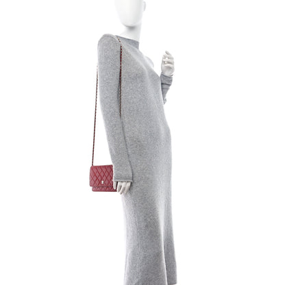 Chanel Caviar Quilted Wallet on Chain WOC Red 2 of 14