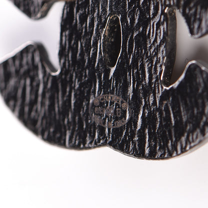 Chanel Ruthenium CC Earrings White 5 of 5