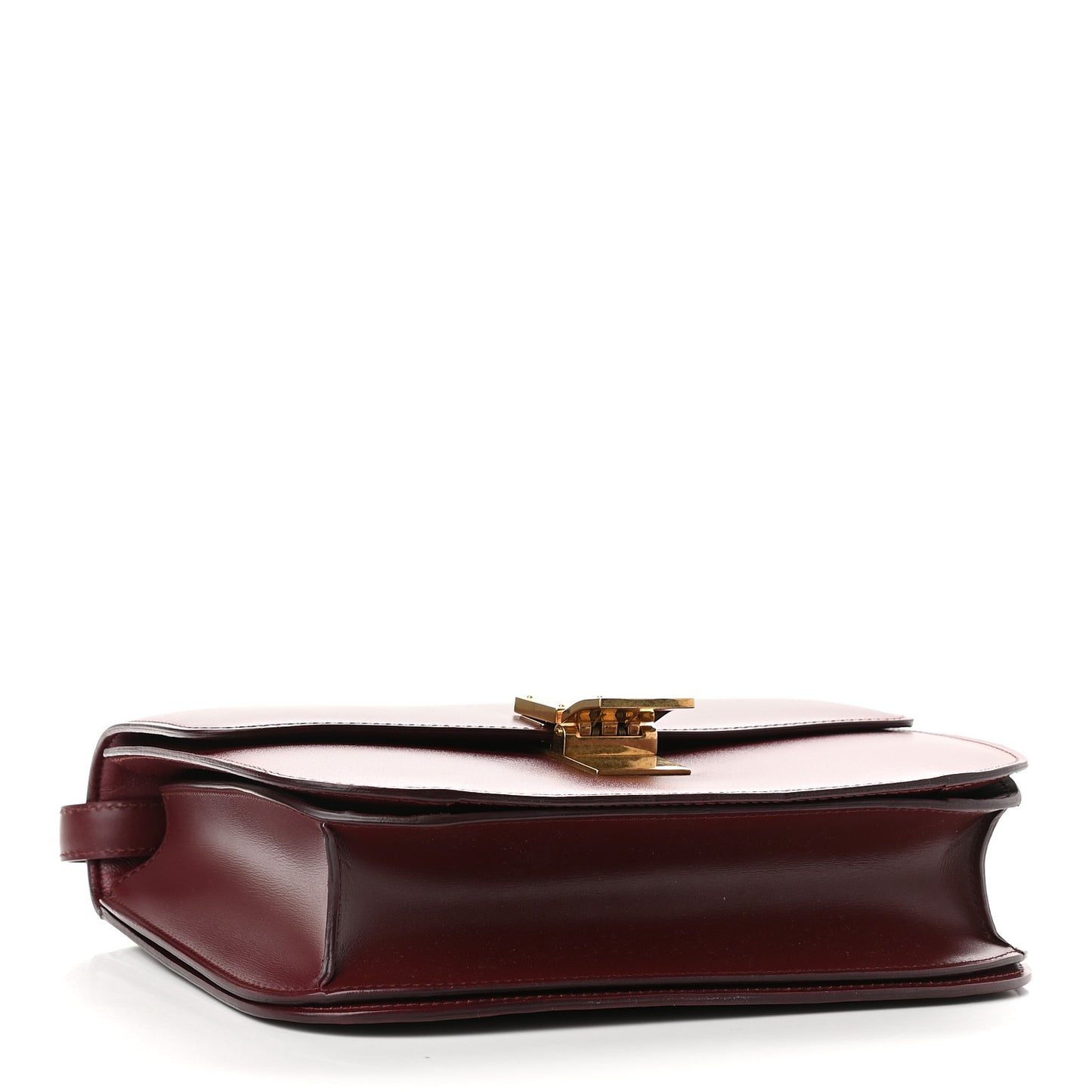 Box Calfskin Medium Classic Box Flap Bag Burgundy