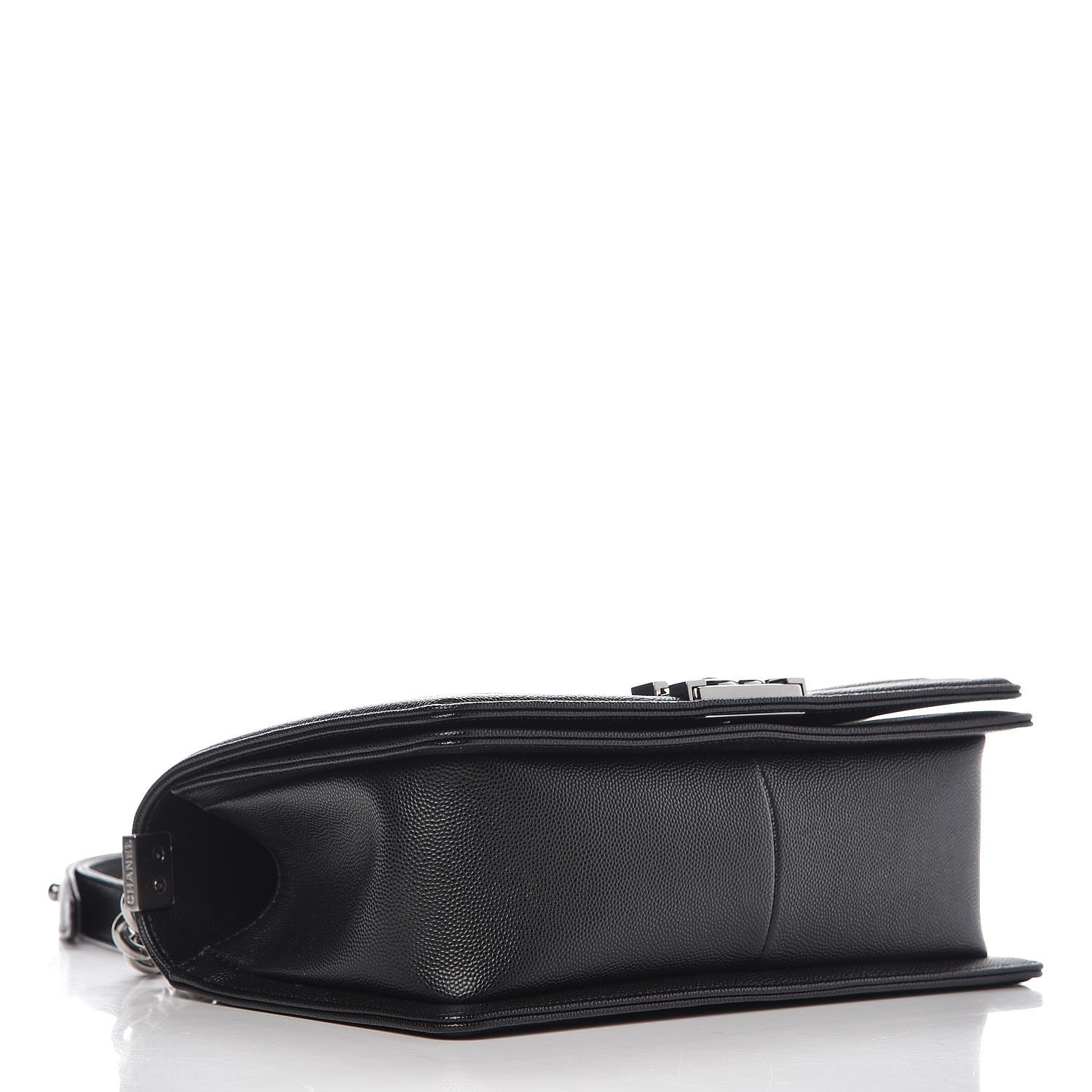 Chanel Caviar Chevron Quilted Medium Boy Flap Black 4 of 8