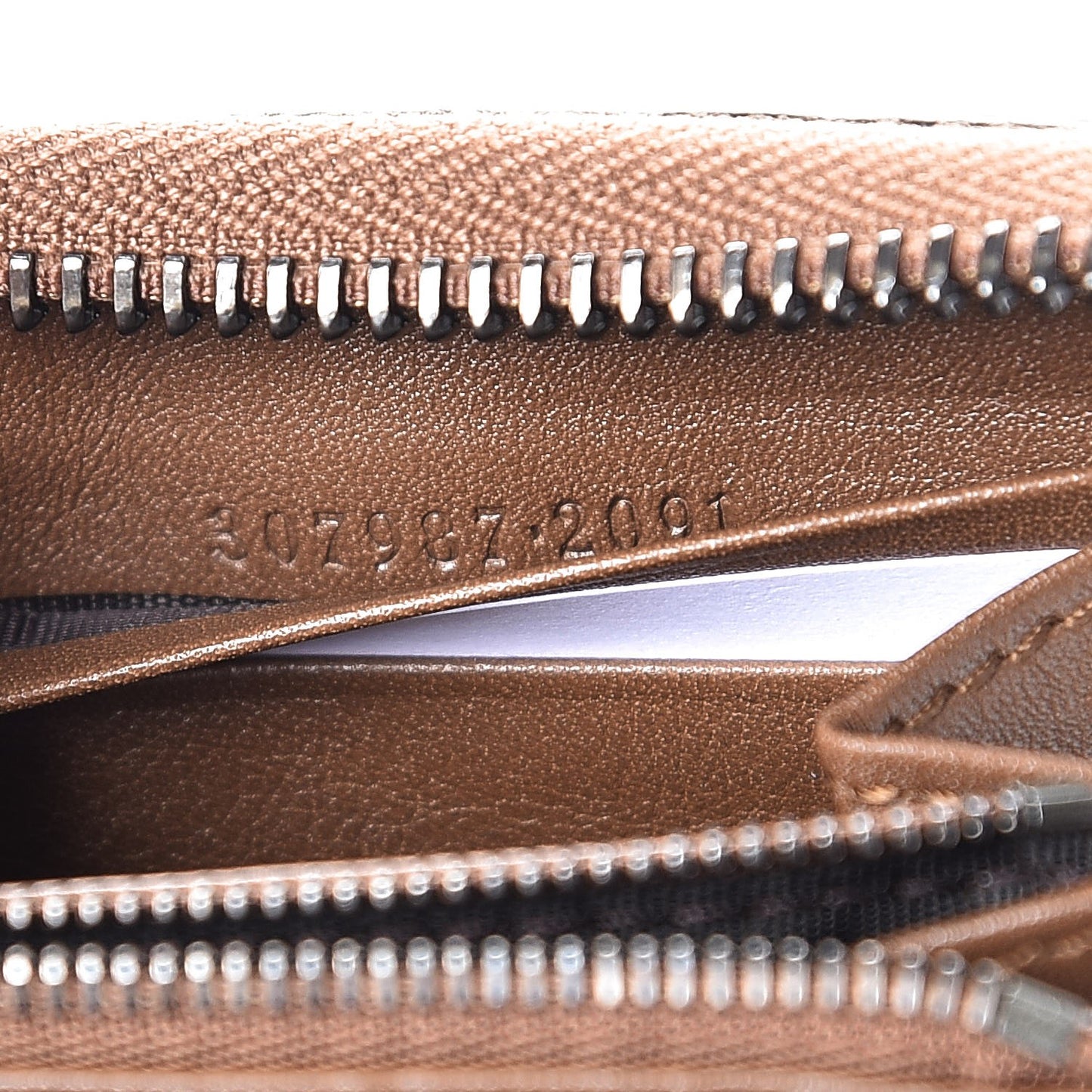 Python Microguccissima GG Zip Around Wallet Brown