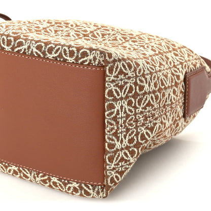 Loewe Jacquard Anagram Calfskin Small Cubi Bag Tan Pecan 8 of 8