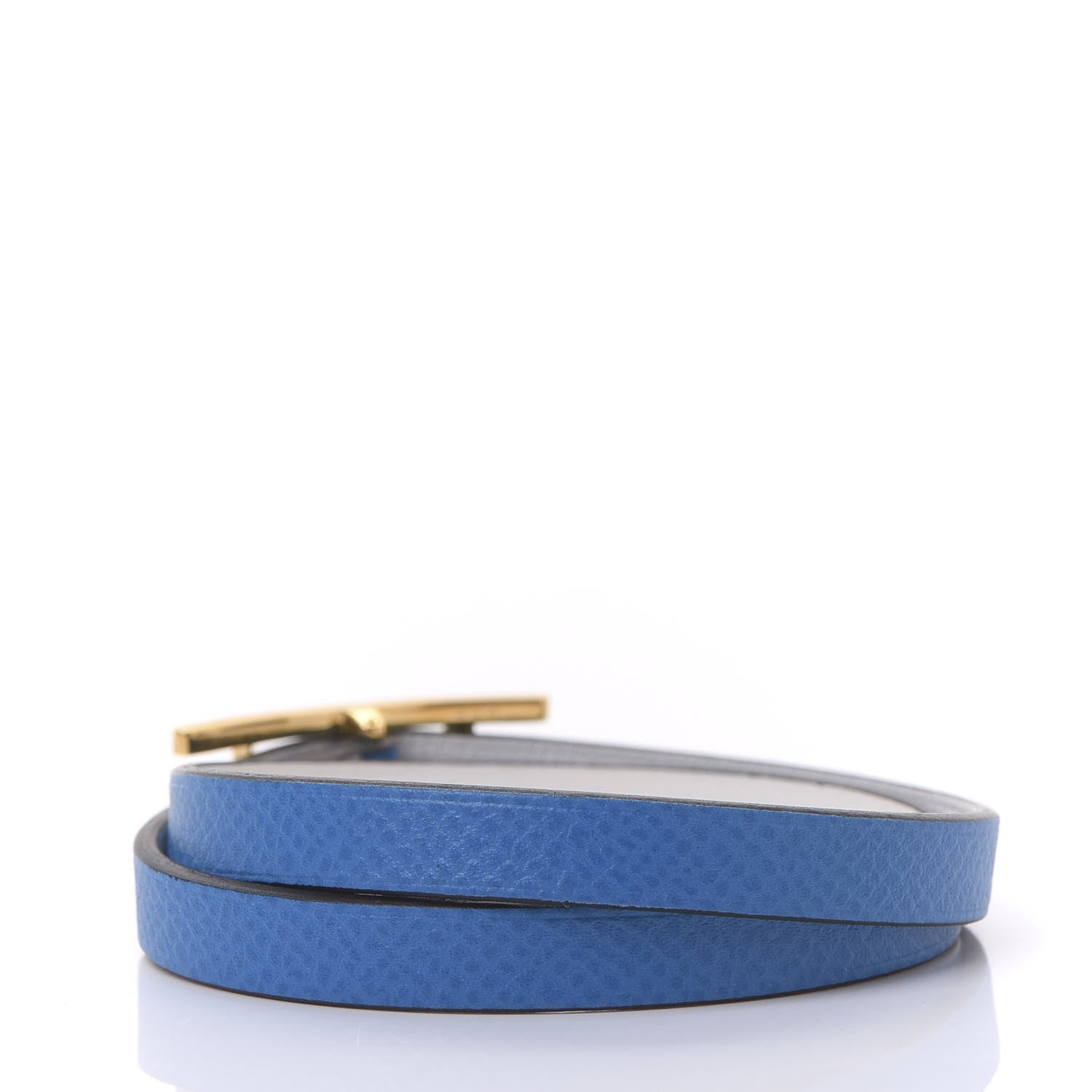 Hermes Epsom Swift Behapi Double Tour Bracelet S Bleu Hydra White 3 of 4