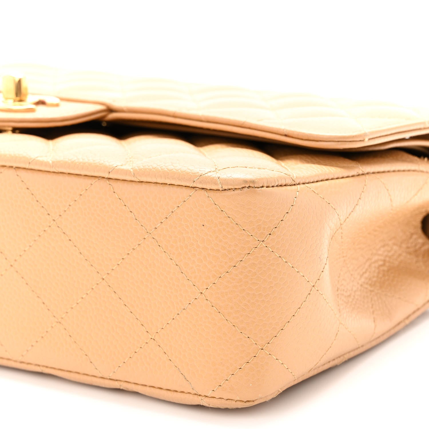 Chanel Caviar Quilted Medium Double Flap Beige 10 of 10