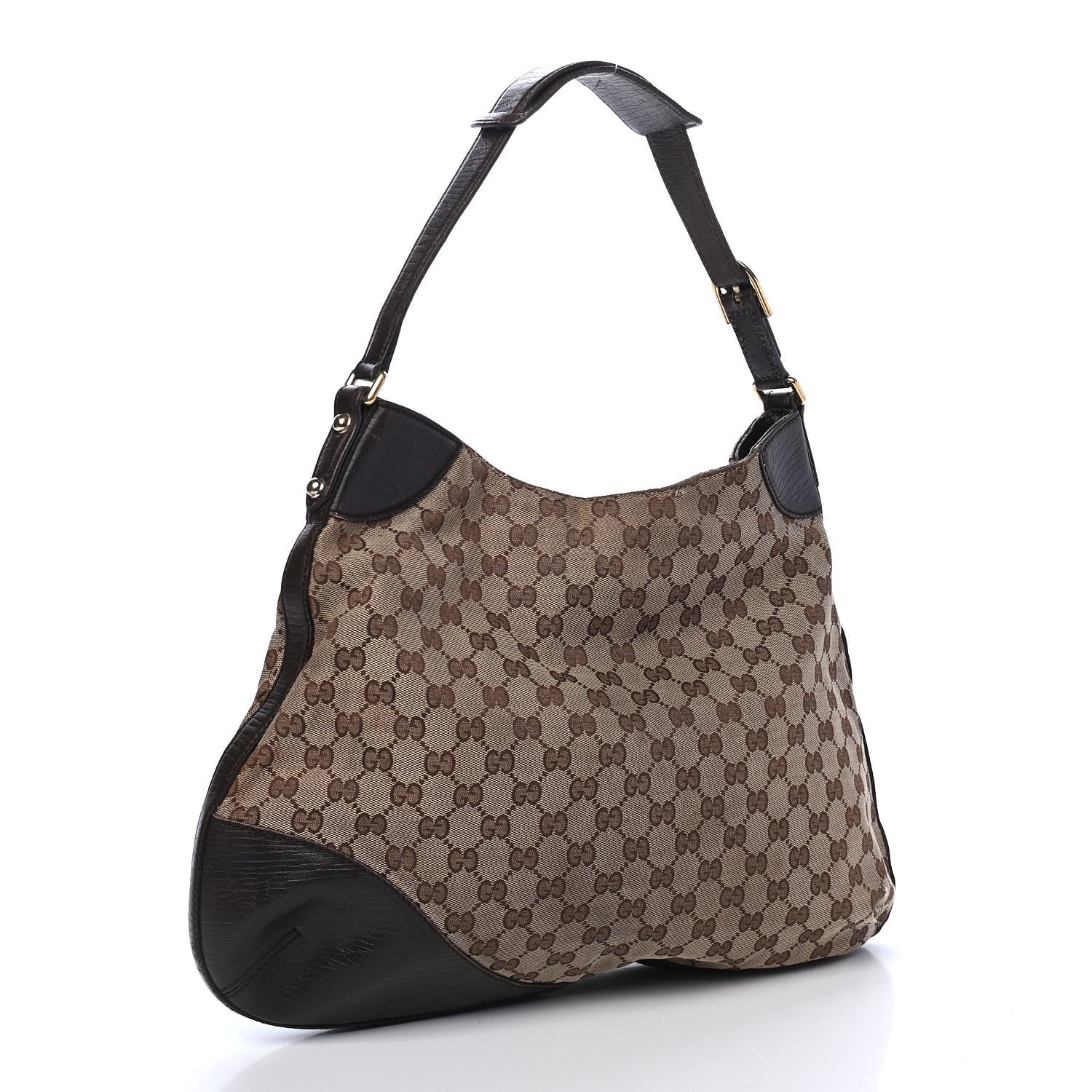 Gucci Monogram Hasler Hobo Dark Brown 3 of 9