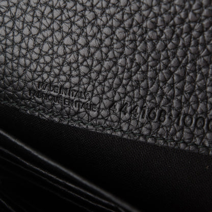 Balenciaga Grained Calfskin Classic Silver Hardware Wallet on Chain Black 7 of 7