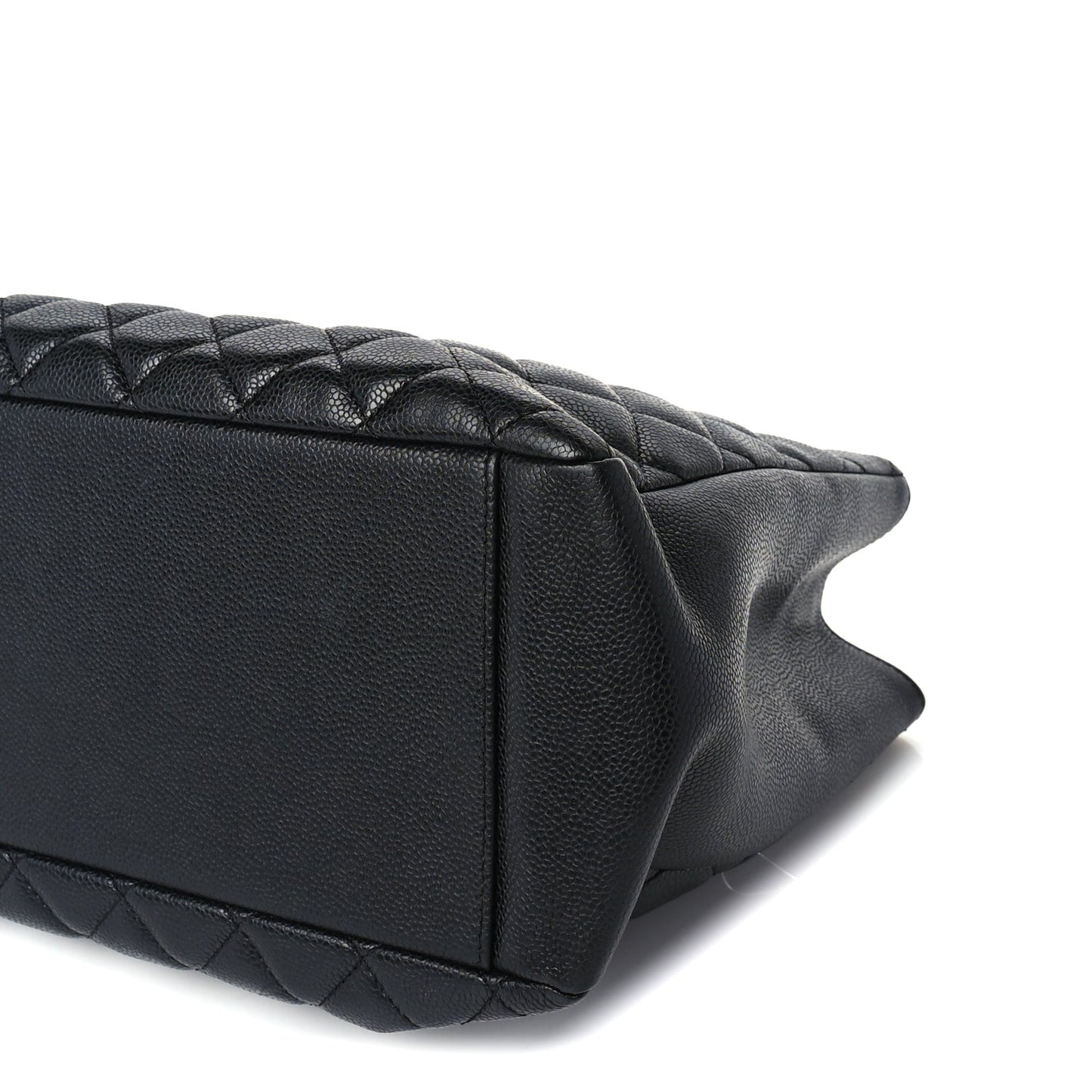 Caviar Quilted Grand Shopping Tote GST  Black
