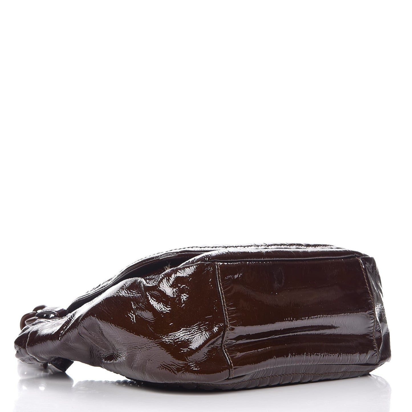 Patent Luxe Ligne Flap Brown