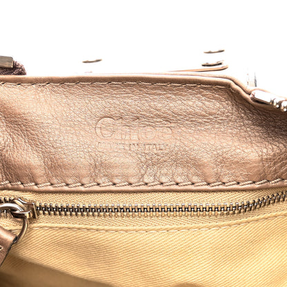 Chloe Metallic Calfskin Medium Paddington Satchel Argent 6 of 10