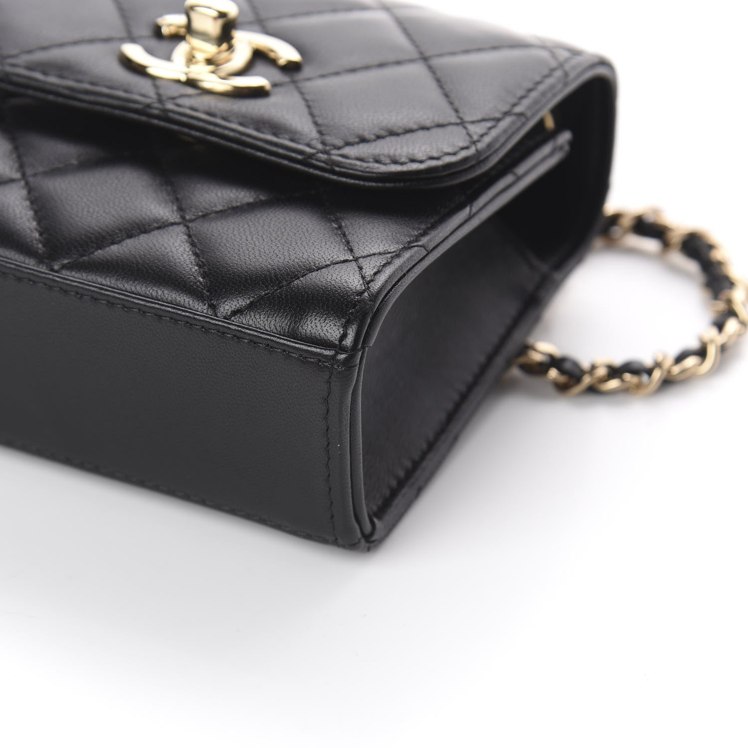 Chanel Lambskin Quilted Mini Trendy CC Chain Wallet Black 8 of 8
