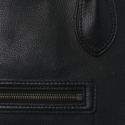 Celine Drummed Calfskin Shoulder Luggage Black 12 of 13