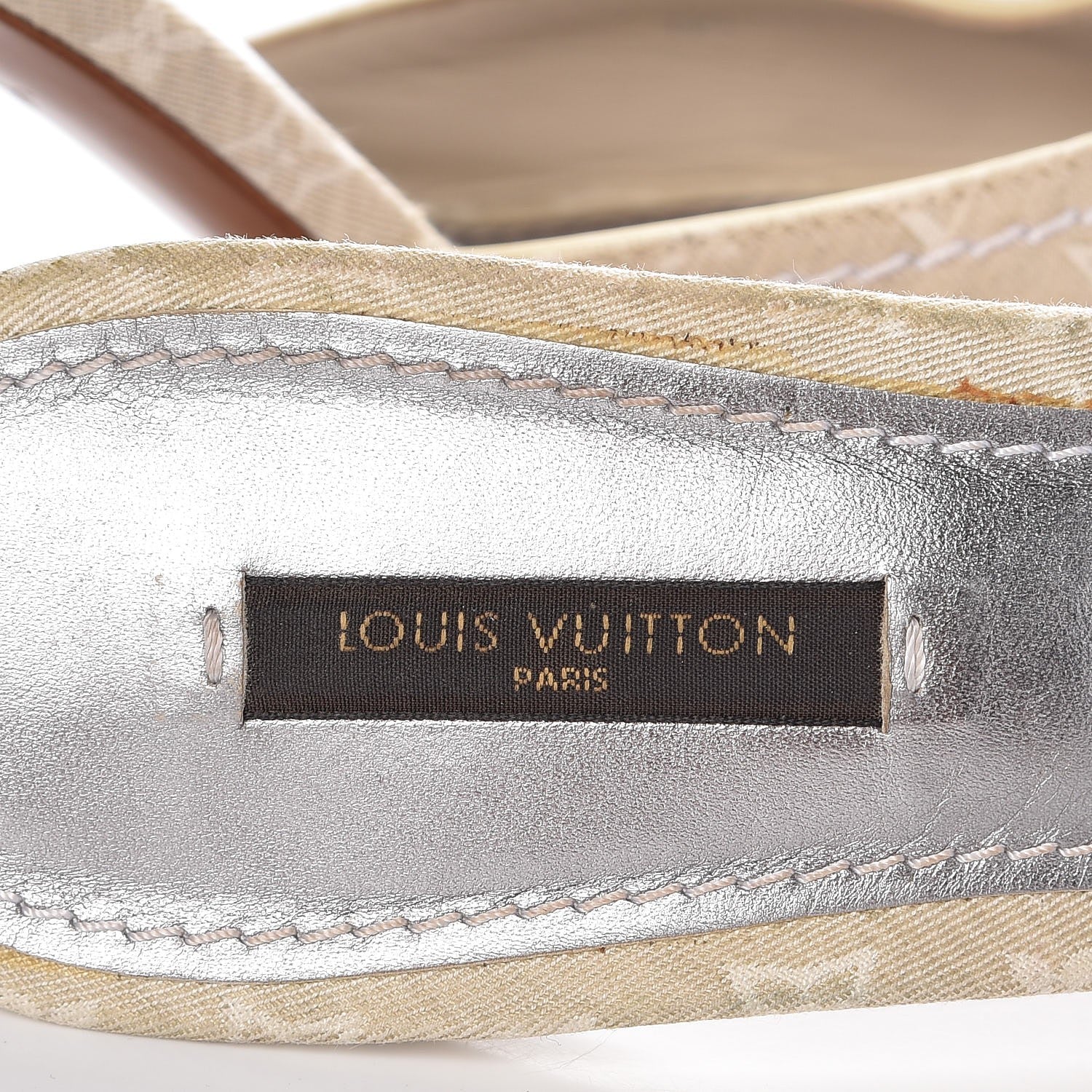 Louis Vuitton Mini Lin Bow Mules 40 Dune 9 of 12