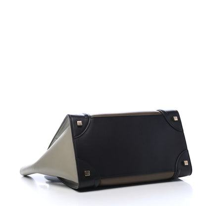 Celine Satin Calfskin Mini Tri-Color Luggage Dark Grey 3 of 5