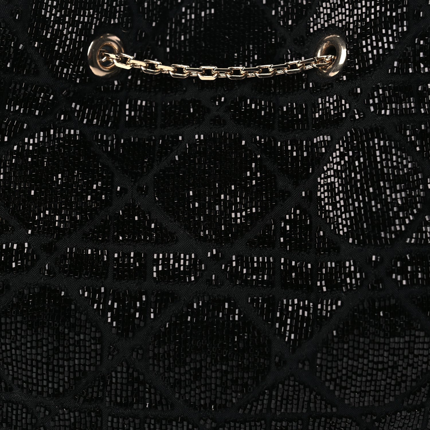 Christian Dior Embroidered Beaded Dream Bucket Bag  Black 7 of 9
