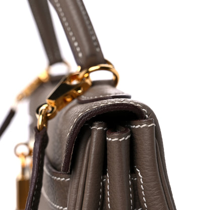 Hermes Togo Kelly Retourne 32 Etoupe 12 of 15