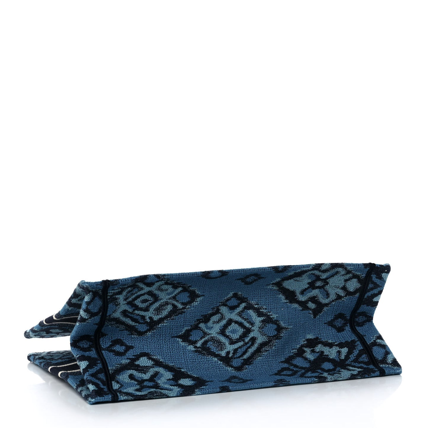 Canvas Embroidered Paisley Medium Book Tote Blue Multicolor