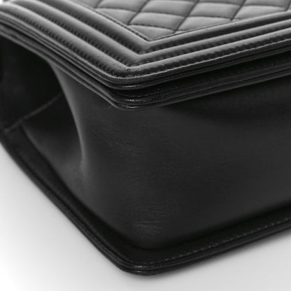 Chanel Lambskin Quilted Medium Boy Flap Black 8 of 11
