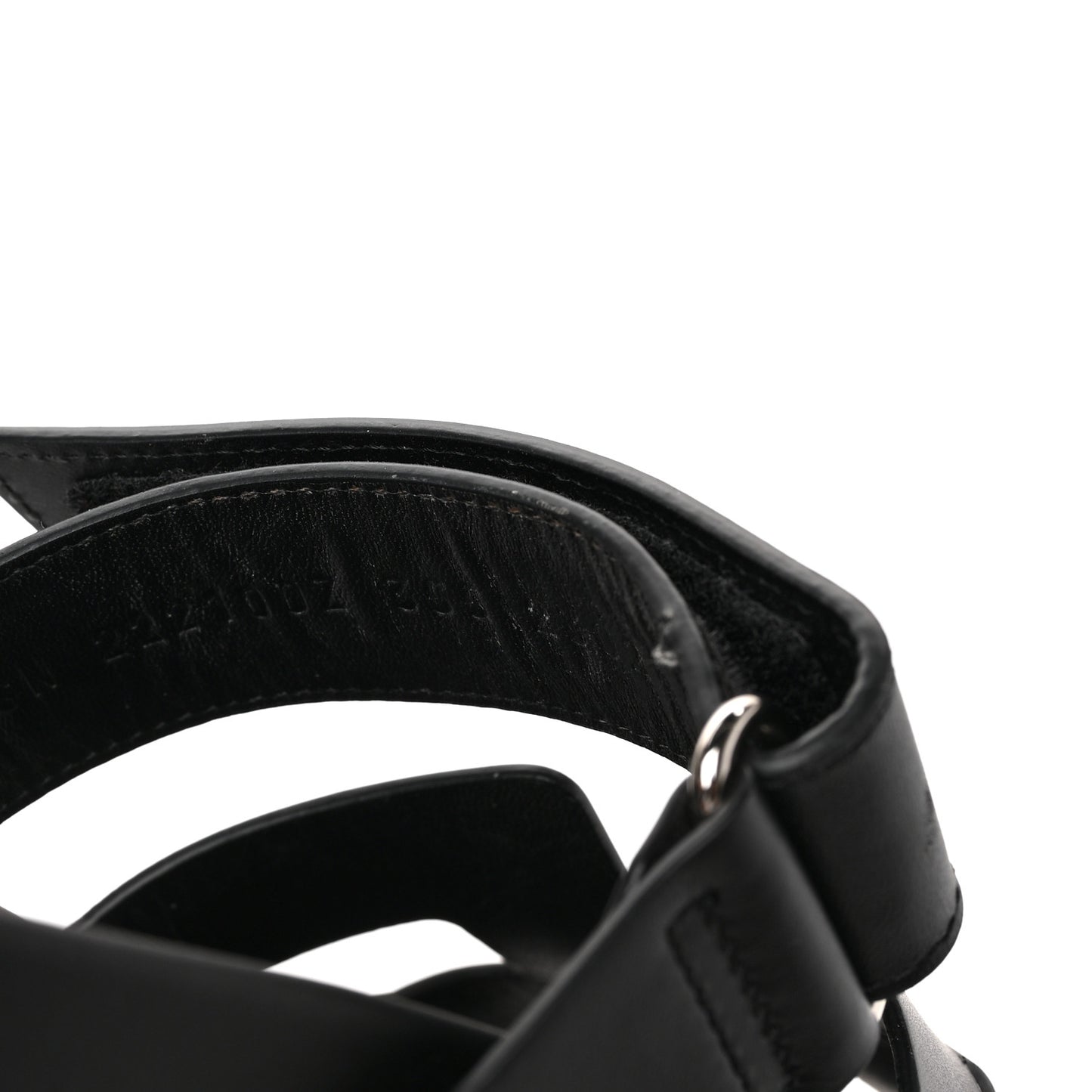 Calfskin Womens Chypre Sandals 35.5 Black