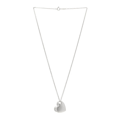 Tiffany Sterling Silver Puffed Heart Pendant Necklace 3 of 4