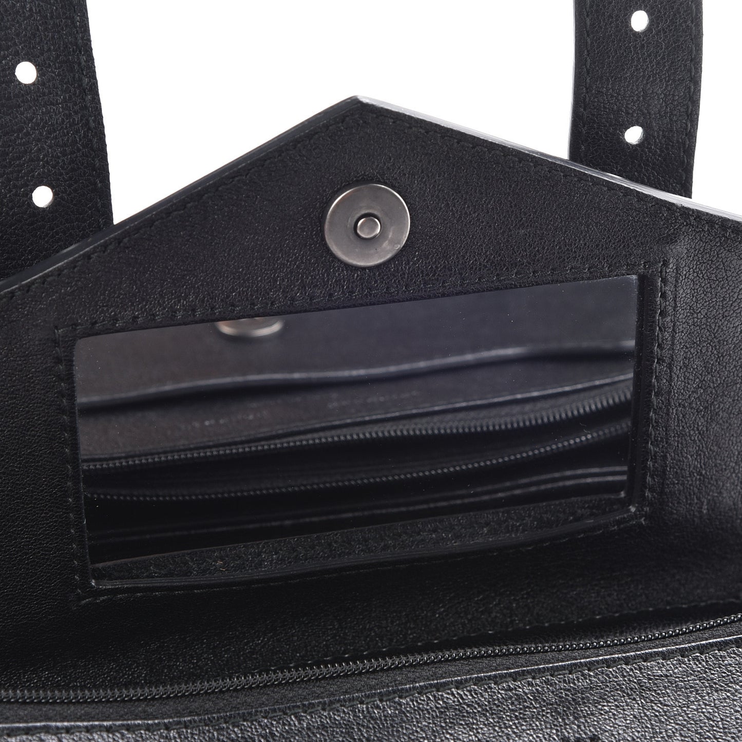 Lambskin Large PS1 Chain Wallet Black