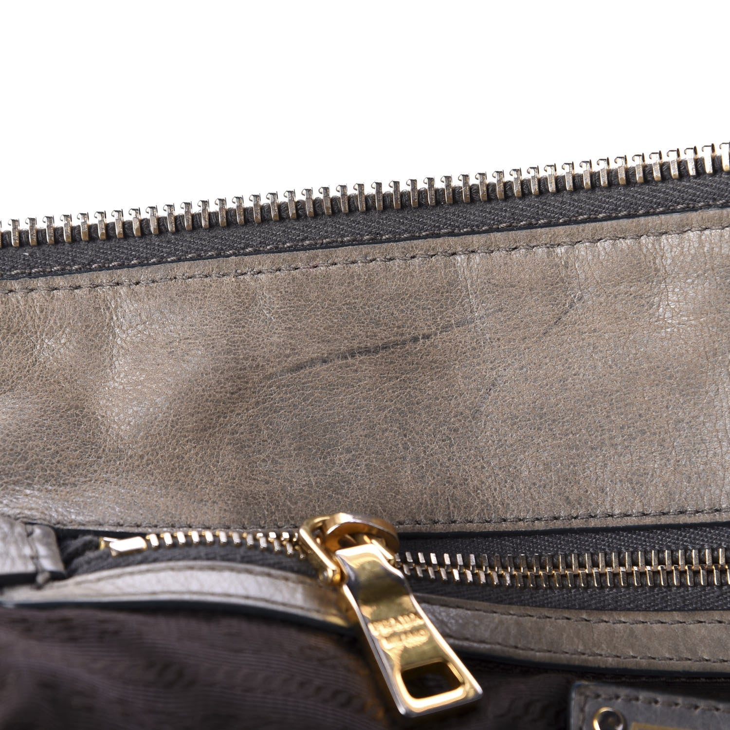 Prada Vitello Shine Bauletto Argilla 10 of 22