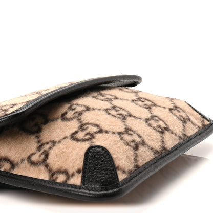 Gucci Covered Wool GG Monogram Slim Belt Bag  Beige 9 of 9